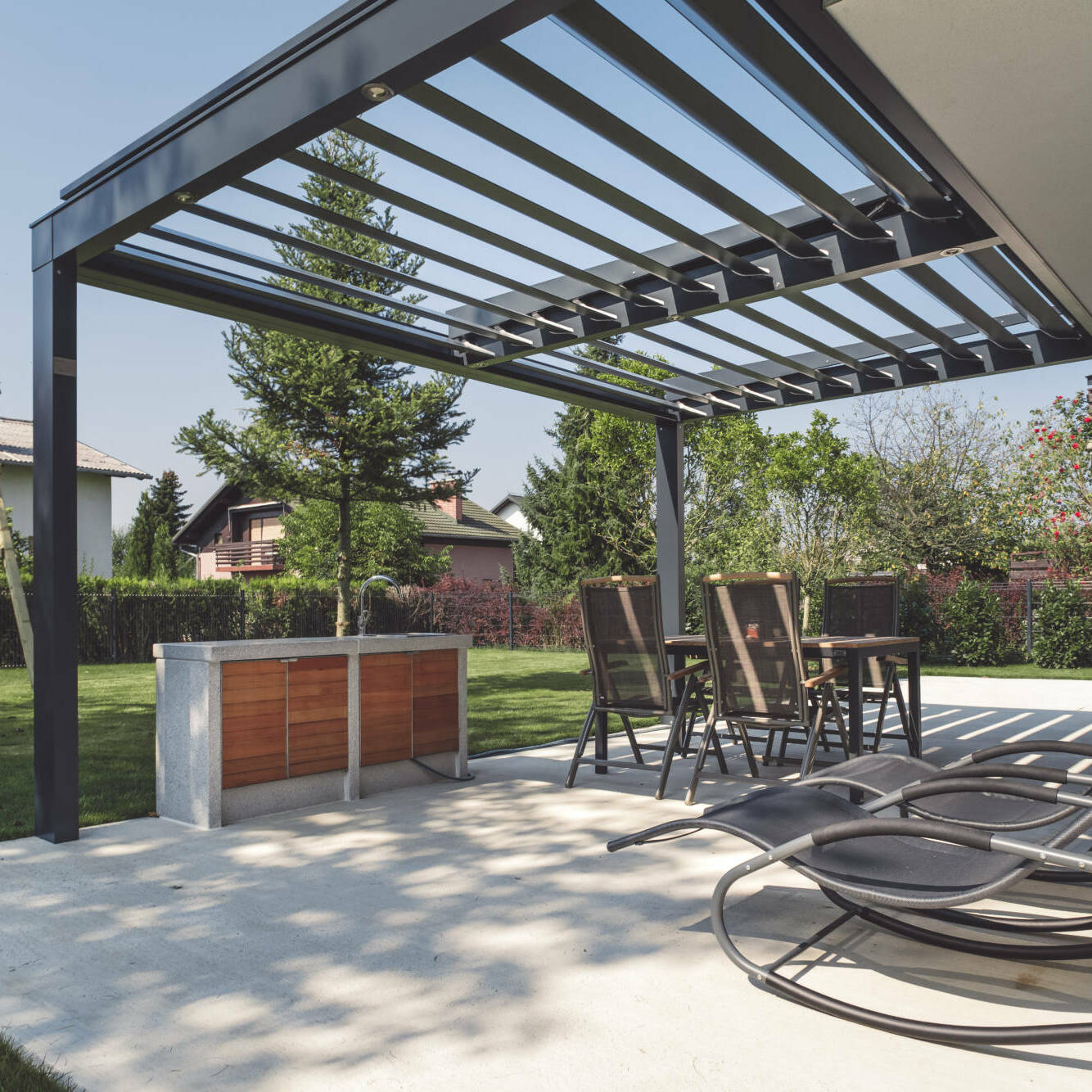 Pergola in the sunshine